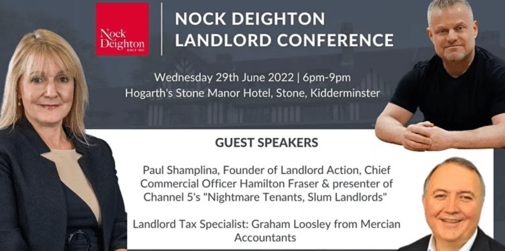 A flyer for the Landlord Conference at Stone Manor Hotel.