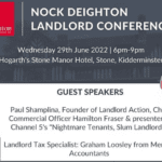 A flyer for the Landlord Conference at Stone Manor Hotel.