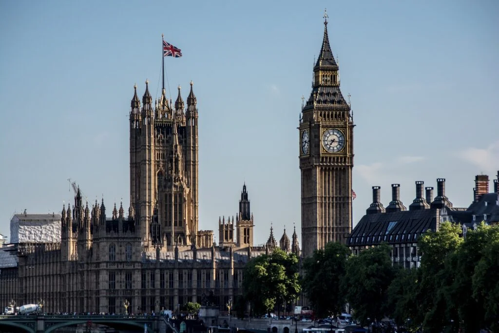 The iconic Big Ben clock tower in London stands tall, representing the timeless charm of the city.