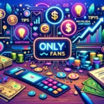 An illustration of a desk with a lot of money and other items depicting income.
