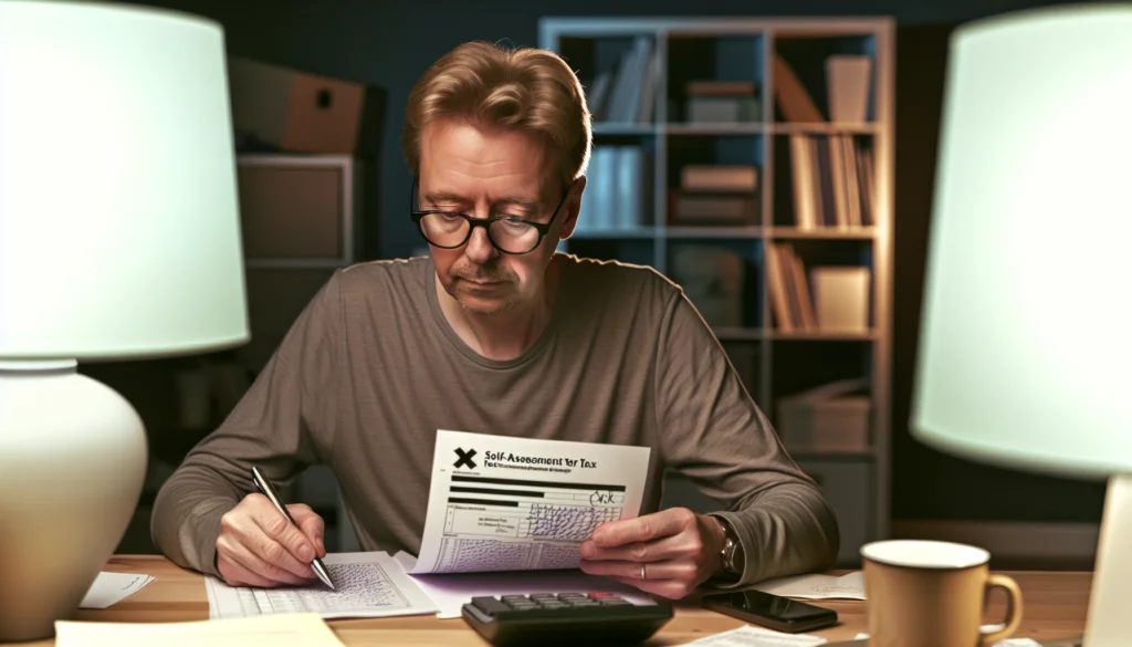 kalvinder rakhraPerson filling out a self-assessment tax return form