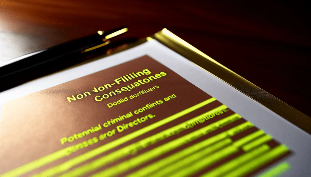 Penalty notice from Companies House
